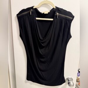 Michael Kors top, black with zipper detail